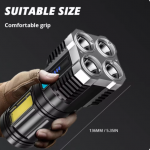 High Power LED Flashlights Camping Torch With 4 Lamp Beads