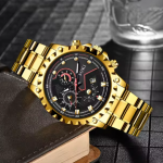 Top Brand Luxury Fashion Calendar Watch Men Stainless Steel Strap Clock Sport Watches